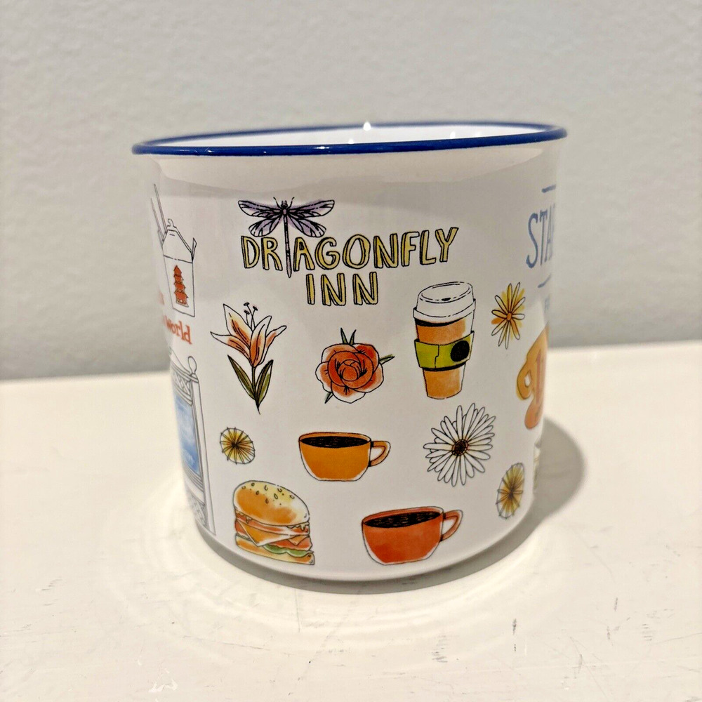Gilmore Girls Stars Hollow Luke’s Diner Symbols Coffee Tea Mug BRAND NEW 20oz - Picture 2 of 5